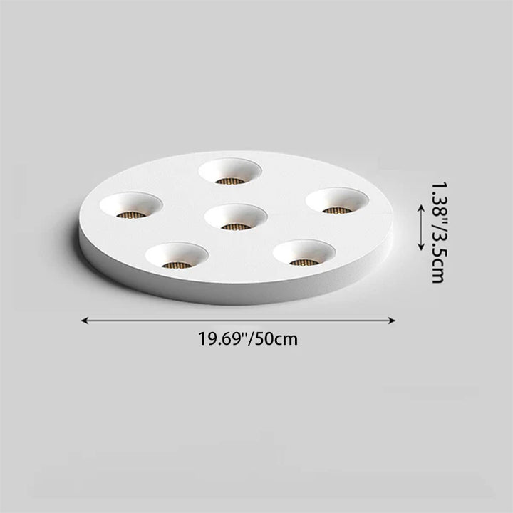Modern Minimalist Iron Round LED Flush Mount Ceiling Light Spotlight For Living Room &amp; Hallway