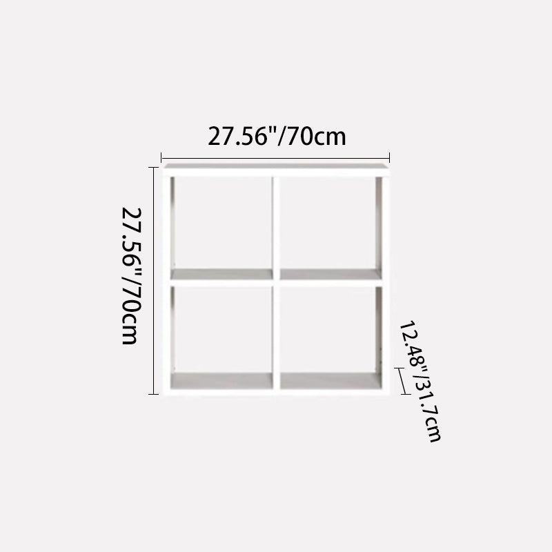 Contemporary Scandinavian Square Steel Modular Bookshelf 4/6-Cabinet For Living Room
