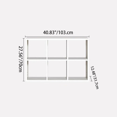 Contemporary Scandinavian Square Steel Modular Bookshelf 4/6-Cabinet For Living Room