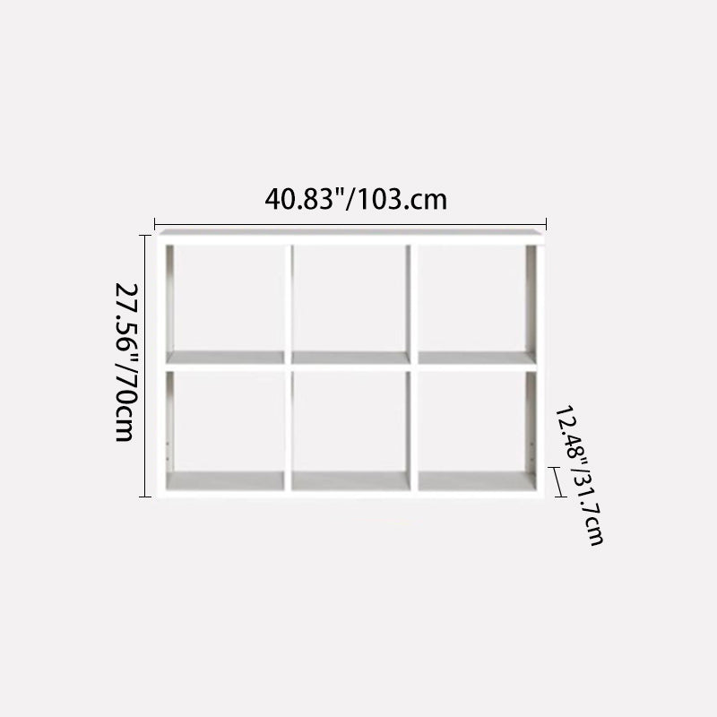 Contemporary Scandinavian Square Steel Modular Bookshelf 4/6-Cabinet For Living Room