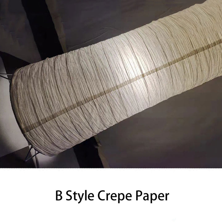 Lámpara de pie contemporánea nórdica de papel con columna cúbica de 2 luces para dormitorio 