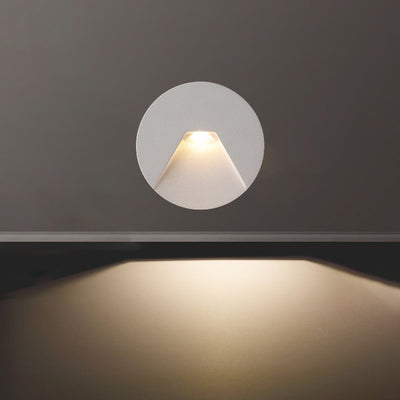 مصباح حائط LED دائري غائر من الألومنيوم بأسلوب حديث وبسيط للممرات 