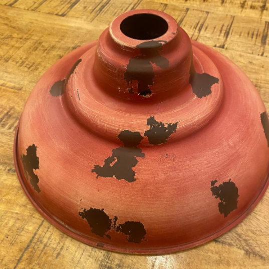 Lampe suspendue rétro à dôme à 1 lumière rouge rouille