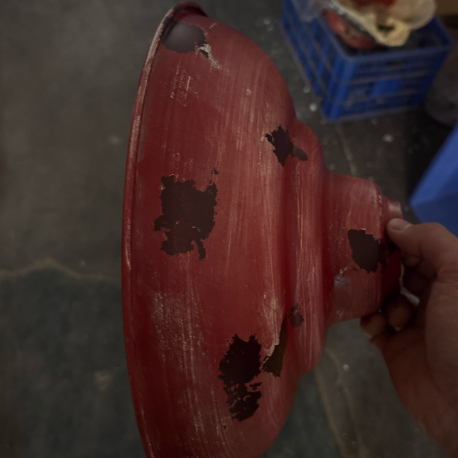 Lampe suspendue rétro à dôme à 1 lumière rouge rouille