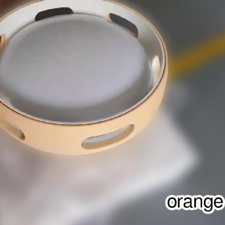 Ventilador de techo contemporáneo nórdico redondo sin aspas de PC acrílico LED semi-empotrado para dormitorio 