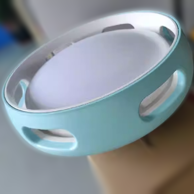 Ventilador de techo contemporáneo nórdico redondo sin aspas de PC acrílico LED semi-empotrado para dormitorio 