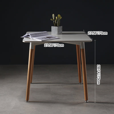 Modern Minimalist Square MDF Beech Wood Dining Table For 4 Seats