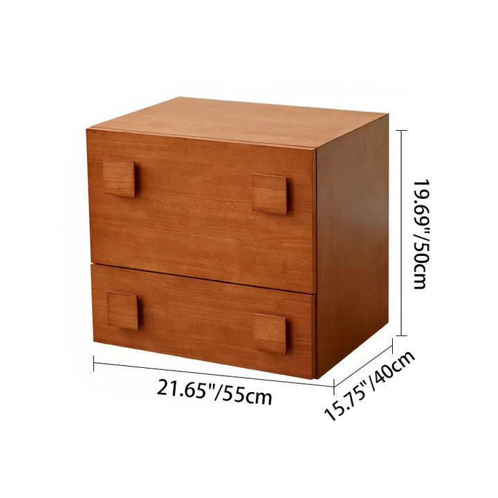 Table d'appoint rectangulaire carrée en bois massif vintage traditionnel avec 2 tiroirs pour chambre et salon 