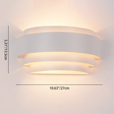 ヨーロピアンミニマリスト単色ハーフサークルアイアンLEDウォールスコンスランプ 