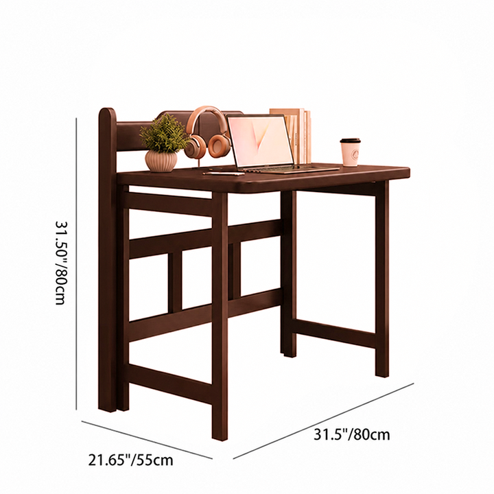 Modern Minimalist Foldable Rectangle Rubberwood Desk For Home Office