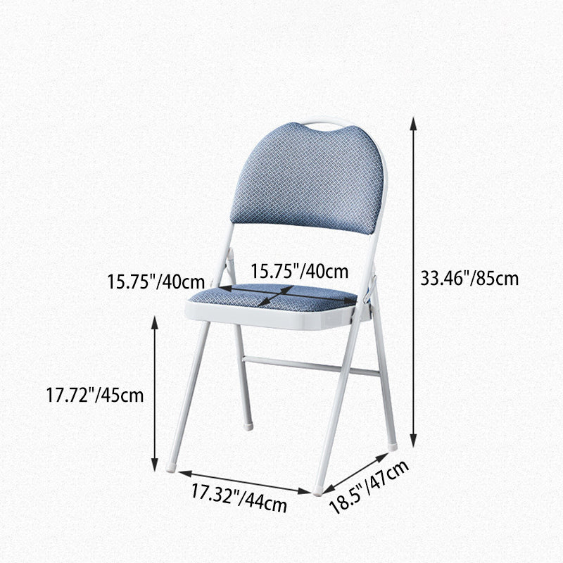 Moderner minimalistischer Baumwoll-Leinen-Mischung Sitz Kohlenstoffstahl quadratischer klappbarer Esszimmerstuhl für Restaurant- und Heimgebrauch 