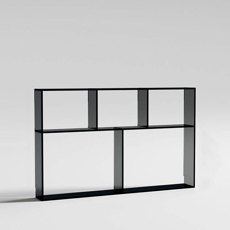Modern Minimalist Acrylic Rectangular Display Rack With 3-Tier Design For Living Room