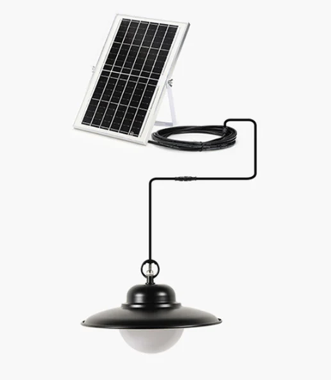 Lumière suspendue LED ronde en aluminium PC solaire étanche industrielle contemporaine pour jardin 