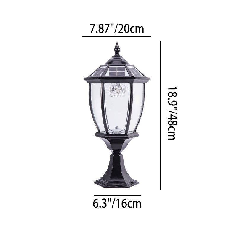 Outdoor Solar Waterproof Aluminum Glass 1-Light Lawn Landscape Light