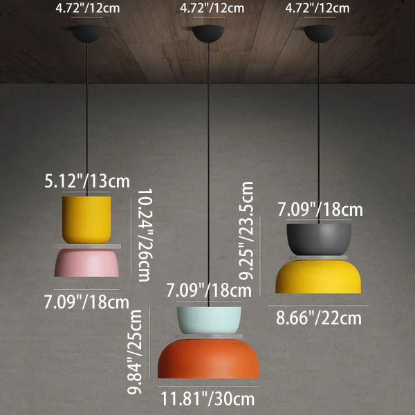 Nordic Colorful Macaron 1-Light LED Pendant Light