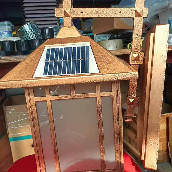 Lampe murale 1 lumière en forme de pavillon chinois en aluminium solaire étanche moderne 