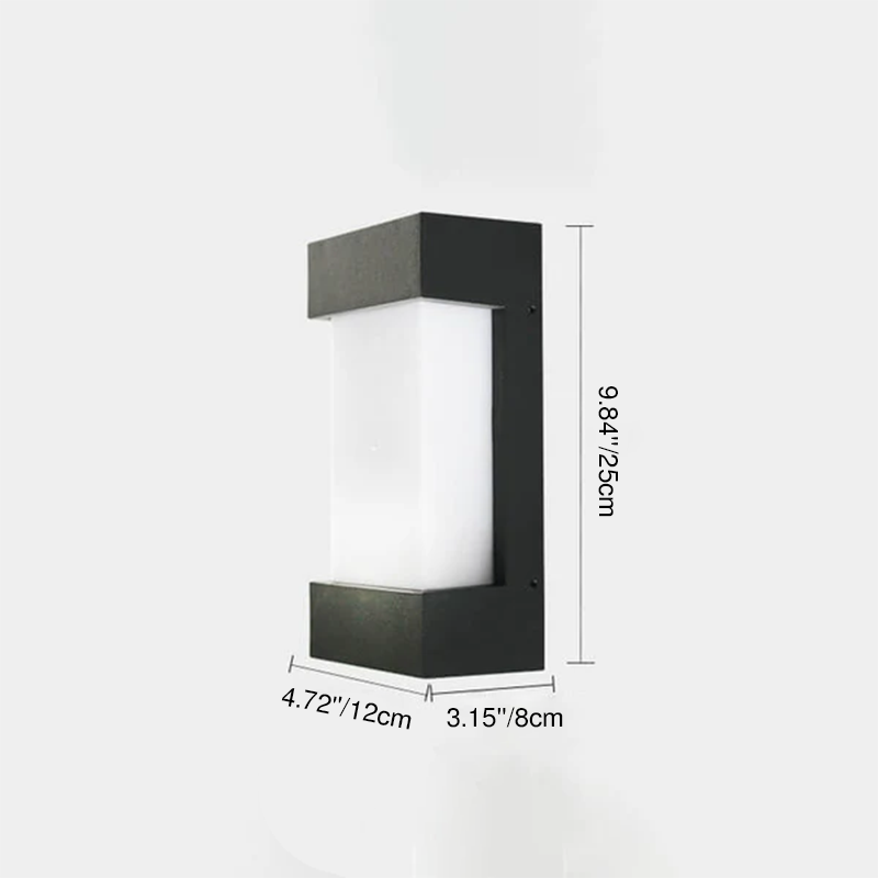 Moderne einfache quadratische Acryl-im Freien wasserdichte LED-Wand-Leuchter-Lampe