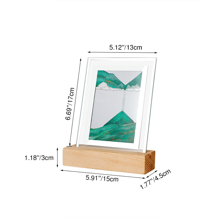 Creative Quicksand Square  LED Night Light Decorative Table Lamp