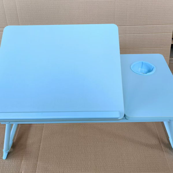 Contemporary Nordic Carbon Steel MDF Rectangular Desks Foldable Angle Adjustable 2-Tray Saucer For Study