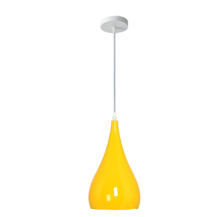 Zeitgenössische nordische Eisen-Holz-Aluminium-Kürbis-Wassertropfen 1-Licht-Pendelleuchte für das Esszimmer 
