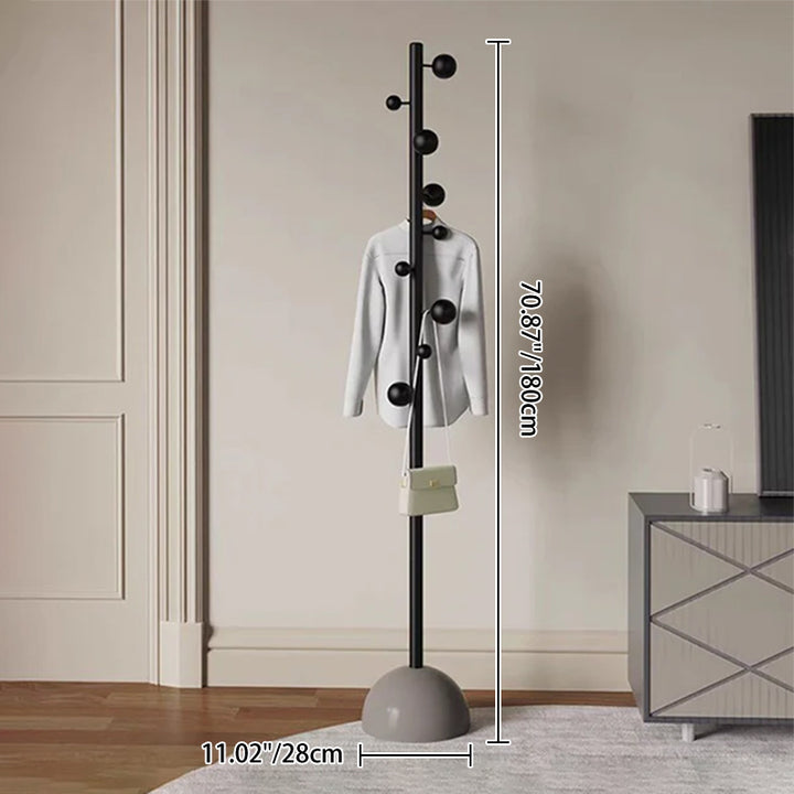 Arbre de hall cylindrique sphérique moderne minimaliste en acier au carbone, plastique et marbre pour chambre et entrées 