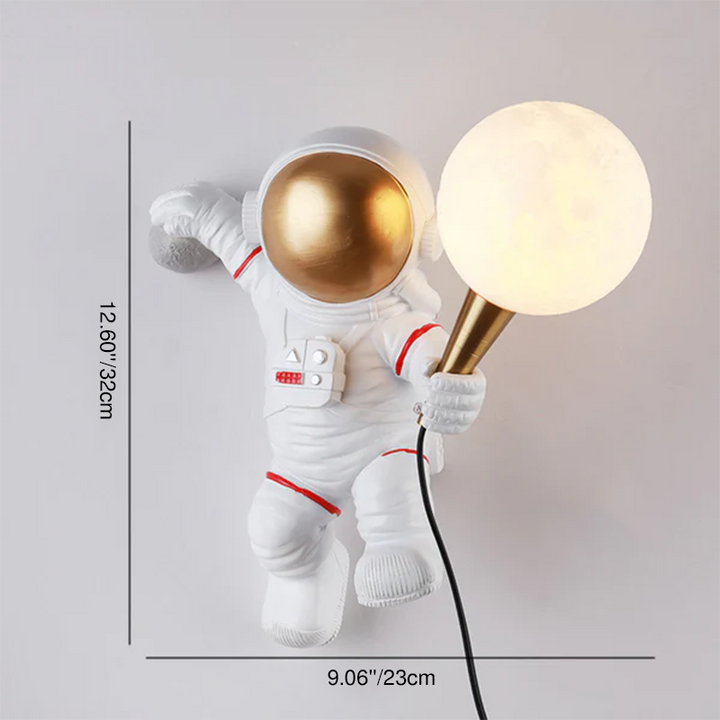 Lampe de table contemporaine créative en résine ABS Astronaute 1 lumière pour chambre 