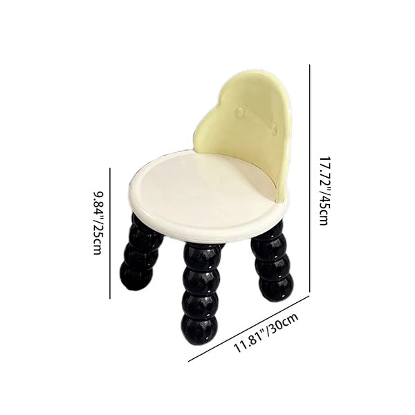 Contemporary Nordic Round Full PP Stool Backrest Armless For Living Room