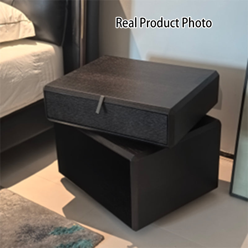 Vintage Rotatable Nightstand - Durable & Sturdy Plywood Side Table For Bedroom