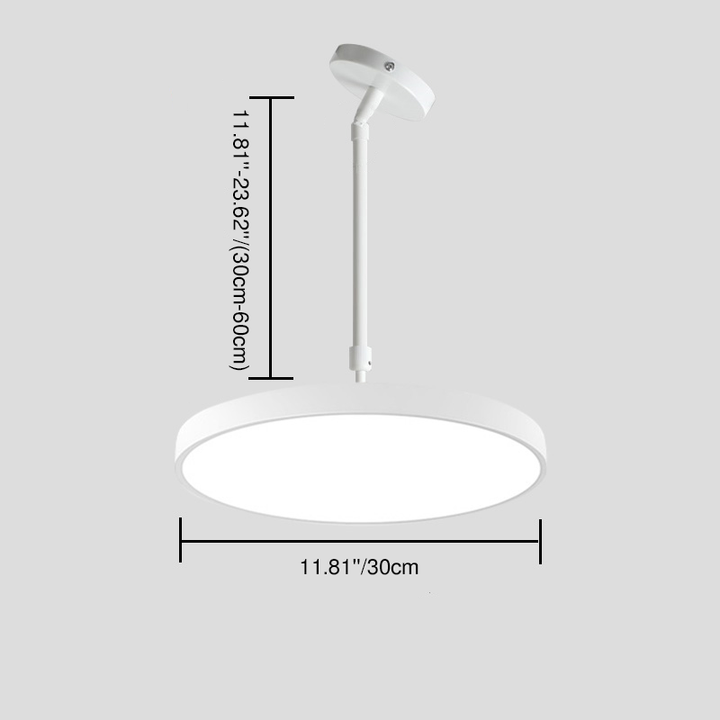 Lustre à suspension LED en acrylique et fer cylindrique rond réglable universel contemporain scandinave pour chambre 