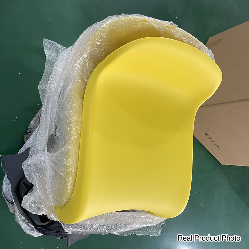 Contemporary Creative Arc Plastic Stackable Vanity Stool Low Back For Bedroom