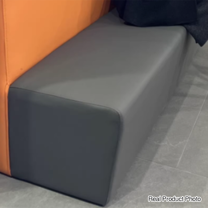Banco rectangular sin respaldo de madera maciza minimalista moderna con cuero sintético para entrada 