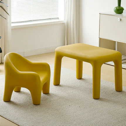 Moderner minimalistischer rechteckiger PE-Kinderschreibtisch &amp; Stuhlset für Schlafzimmer &amp; Wohnzimmer 