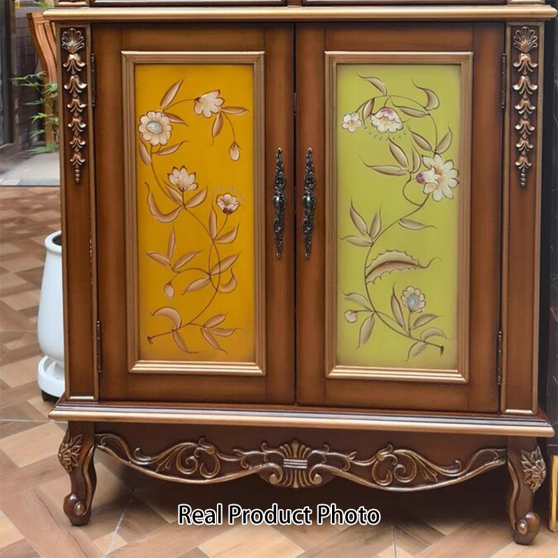 Traditional Vintage Rectangular Solid Wood Medium Density Fiberboard Shoe Storage 2-Cabinet For Entryways