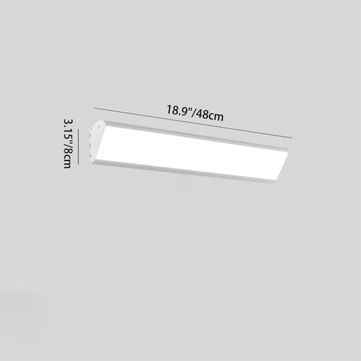 Zeitgenössische industrielle rechteckige wasserdichte LED-Wandlampe aus Aluminium für den Außenbereich und die Terrasse 