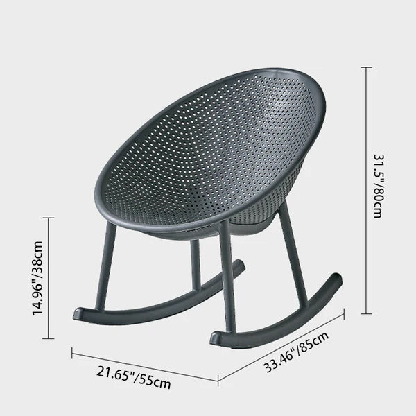 Contemporary Creative Oval PP Accent Chair Backrest Armrest For Living Room