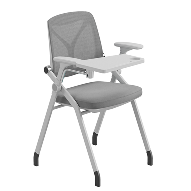 Multi-Function Adjustable Armrests &amp; Foldable Design Desk Chair - Minimalist Office Chair With 180° Flip Desk &amp; Ergonomic Support For Home Office