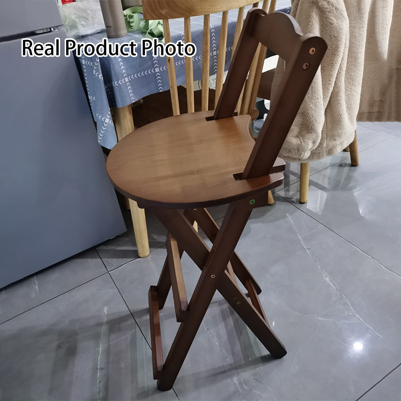 Traditioneller rustikaler rechteckiger klappbarer Barhocker aus Massivholz für Esszimmer &amp; Küche 