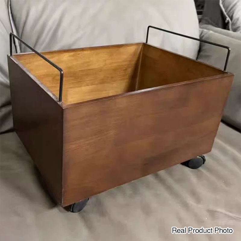 Armoire de rangement pour enfants moderne minimaliste rectangulaire mobile en bois massif 1 caisson pour étude 