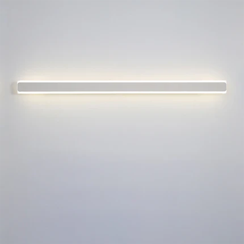 Moderne minimalistische rechteckige Eisen-Acryl-LED-Wandleuchte für das Wohnzimmer 