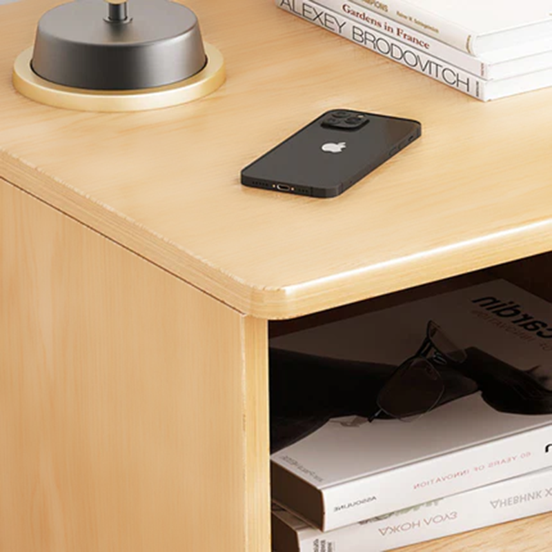 Moderner minimalistischer Nachttisch aus mitteldichter Faserplatte mit einer Schublade für das Schlafzimmer 