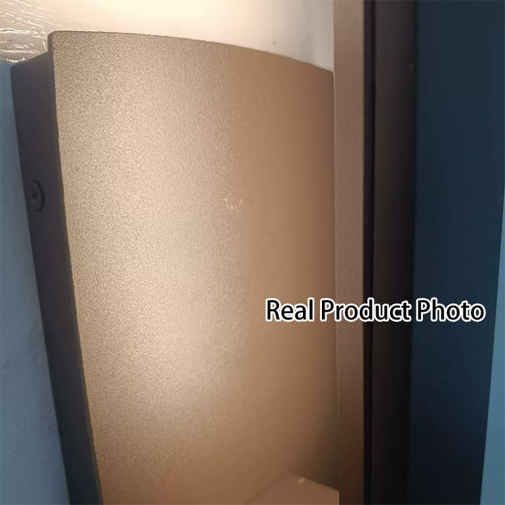 Contemporary Simplicity Geometric Design Aluminum Outdoor Waterproof LED Wall Sconce Lamp For Garden