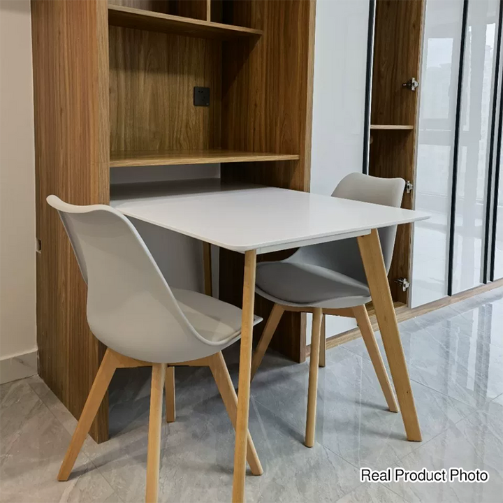 Table à manger rectangulaire minimaliste moderne avec pieds en bois MDF pour salle à manger 