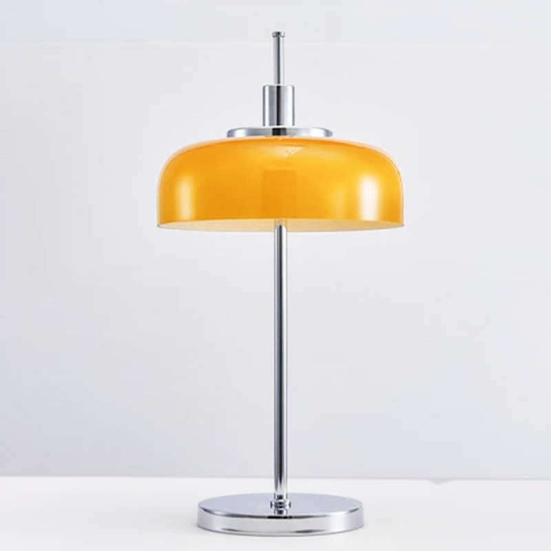 Nordic Vintage Orange Iron Glass 3-Light Table Lamp