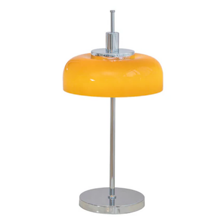 Nordic Vintage Orange Iron Glass 3-Light Table Lamp