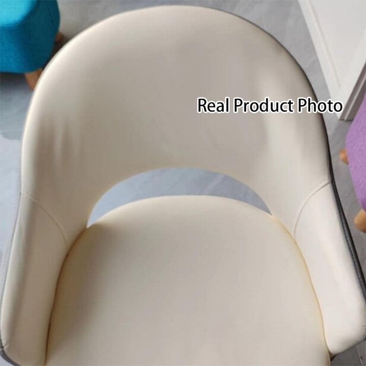 Modern Simplicity Curved PU Leather Nylon Desk Chair Backrest Armrest For Home Office
