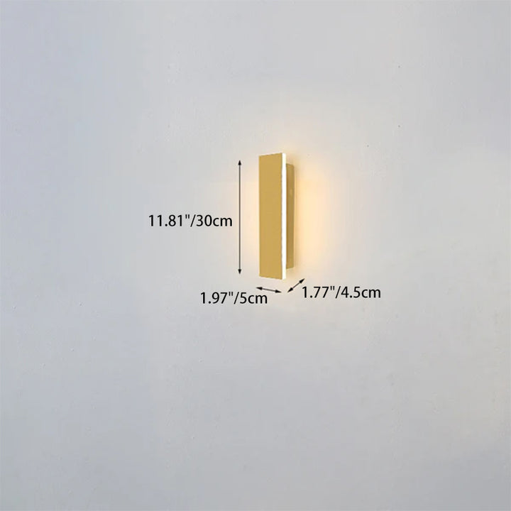 Applique murale LED étanche en fer acrylique, moderne et Simple, longue bande dorée, pour l&