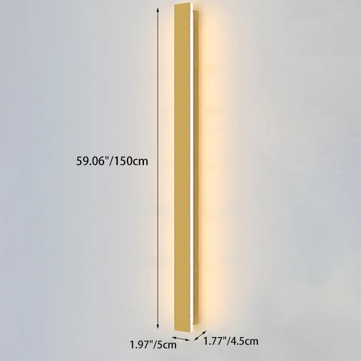 Applique murale LED étanche en fer acrylique, moderne et Simple, longue bande dorée, pour l&
