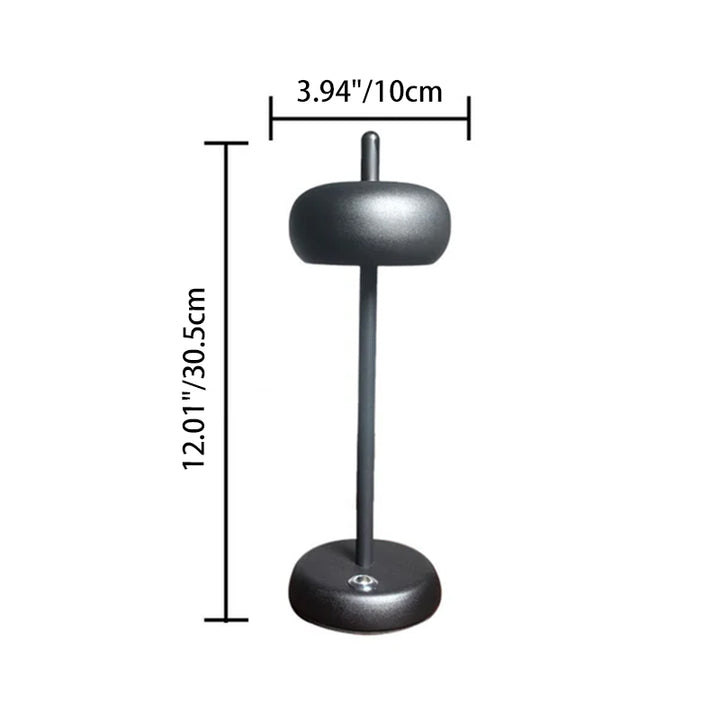Moderne minimalistische LED-Tischlampe aus Eisen in runder Trommelform mit Touch-Funktion fürs Arbeitszimmer 