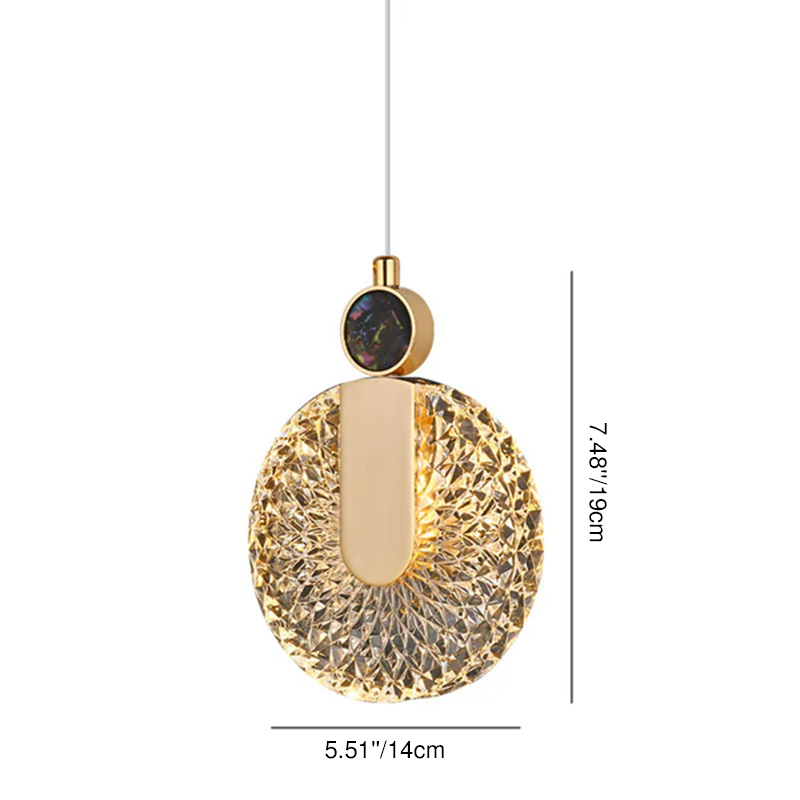 Lustre LED moderne en acrylique rond de luxe 
