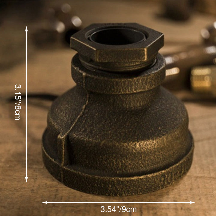 Zeitgenössische industrielle Steampunk runde Glas 1-Licht Tischlampe für Unterhaltungsraum 